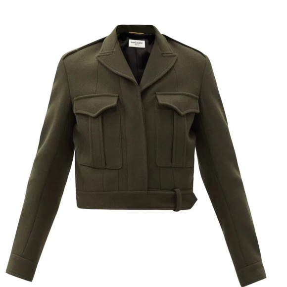 Saint Laurent Dark Green Utility Jacket - Picture 1 of 6